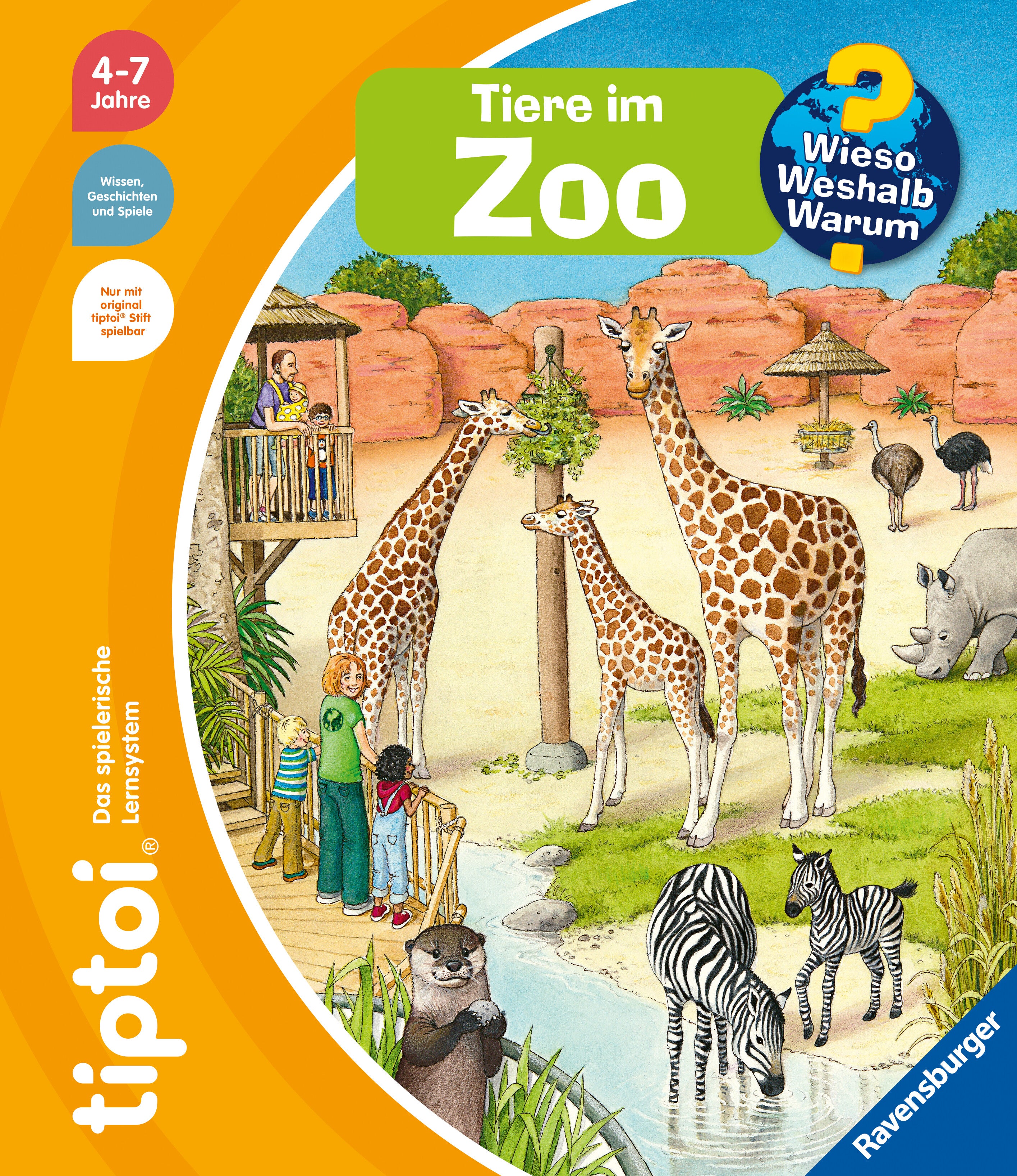 von Inka Friese, illustriert von Constanze Schargan: tiptoi® Wieso? Weshalb? Warum? - Tiere im Zoo -   Pappbücher