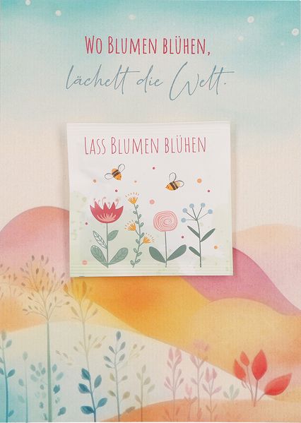 Faltkarte "Wo Blumen blühen" -