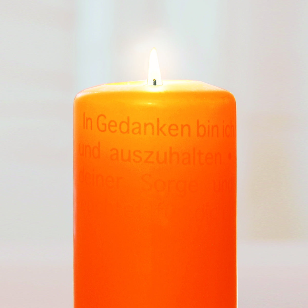 Die leuchtende Wortlicht Kerze Trauer - Du bist nicht allein