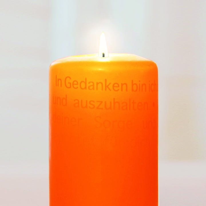 Die leuchtende Wortlicht Kerze Trauer - Du bist nicht allein