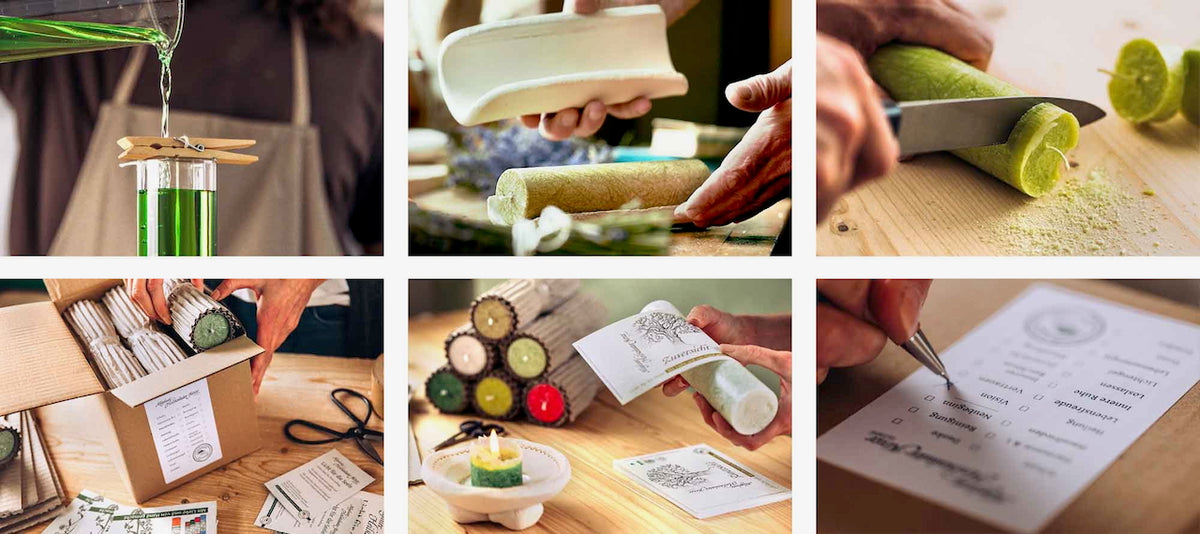 Blick in die Produktion der Allgäuer Heilkräuterkerzen