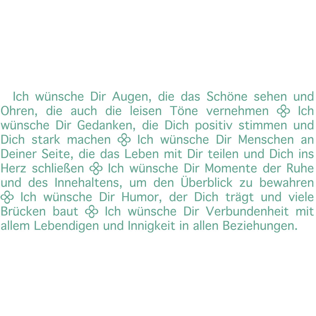 Text zur Wortlicht Kerze "Ich wünsche dir" Leuchtende Gedanken