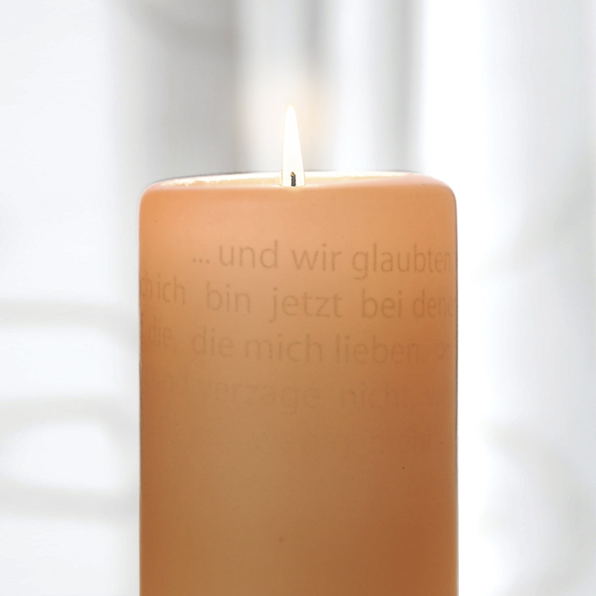 Die leuchtende Wortlichtkerze Trauer "Gedanken zum Abschied".