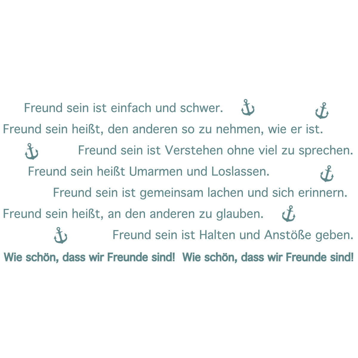 Der Text zur Wortlicht Kerze "Leuchtende Gedanken zur Freundschaft"