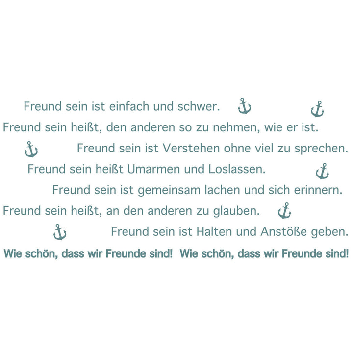 Der Text zur Wortlicht Kerze "Leuchtende Gedanken zur Freundschaft"