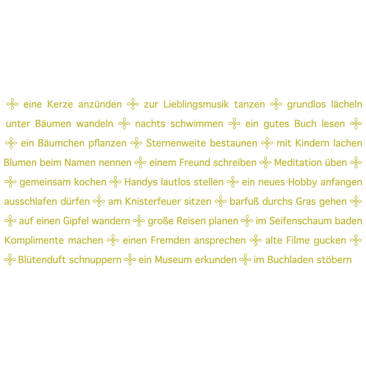 Der Text zur Wortlicht Kerze zum Thema "Wege zum Glück"
