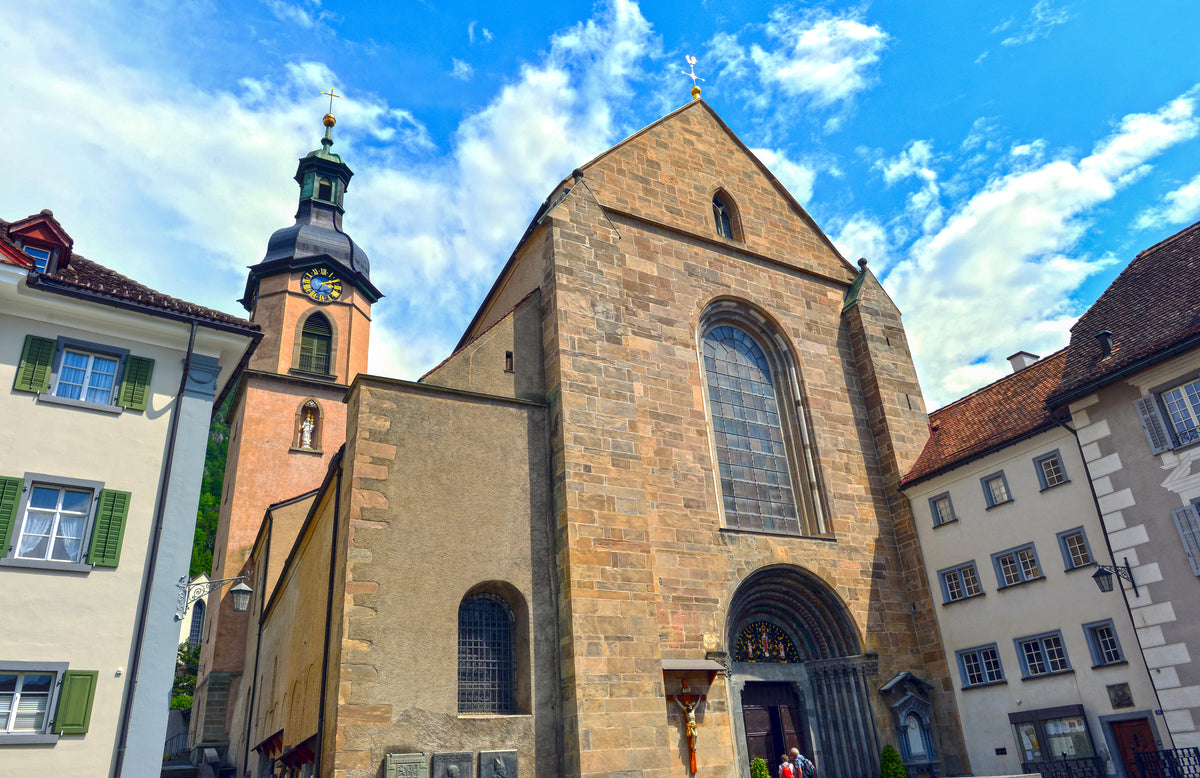 Frontansicht der Kathedrale von Chur dem Bischofssitz