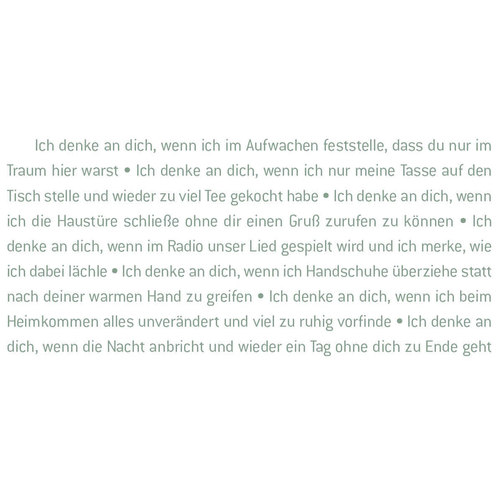 Text der Wortlicht Kerze Trauer "Ich denke an Dich"