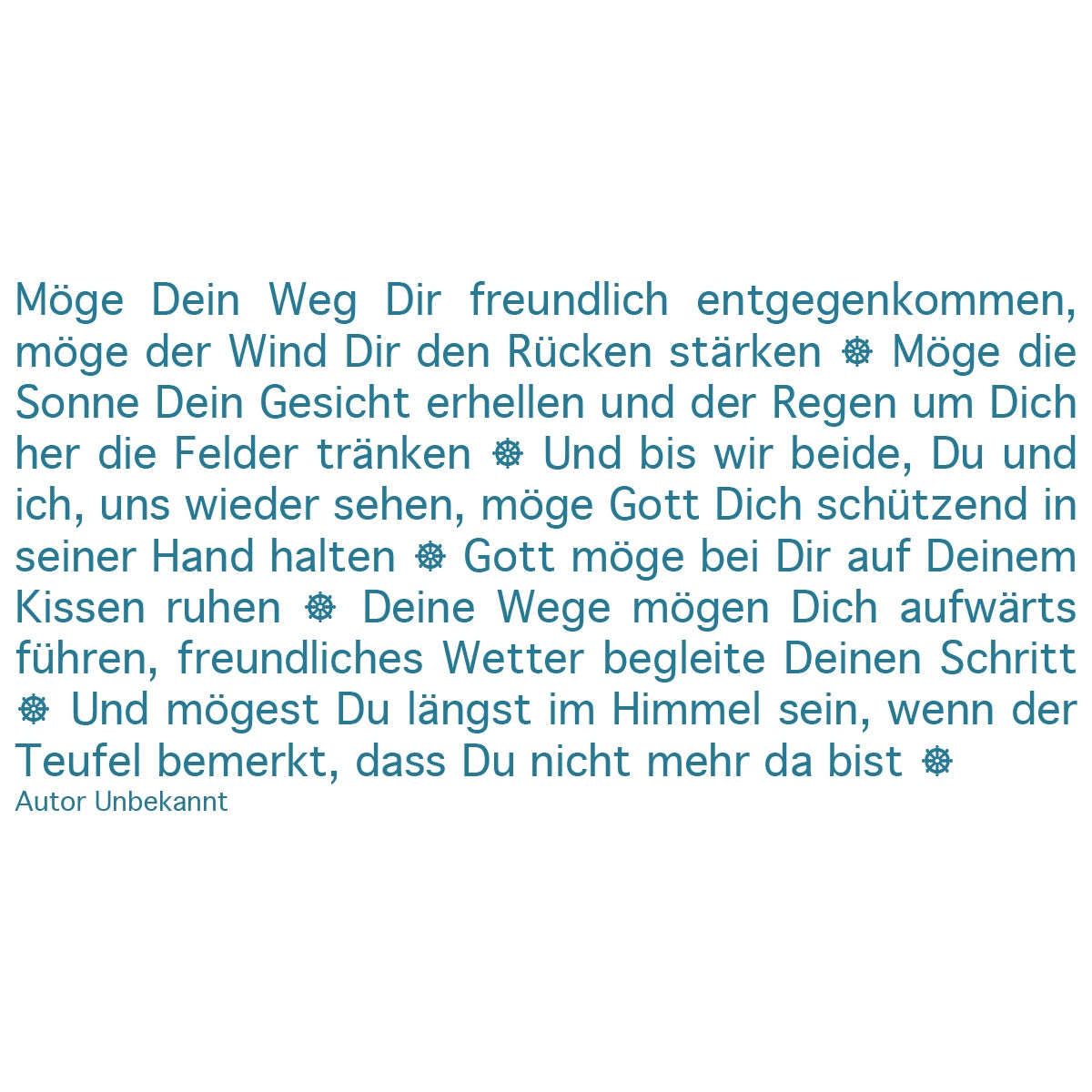 Der Text zur Wortlicht Kerze "Leuchtende Gedanken - Irischer Reisesegen"