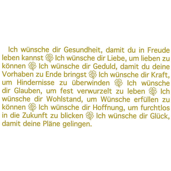 Text der Wortlicht Kerze zum Thema "Zufriedenes Leben"