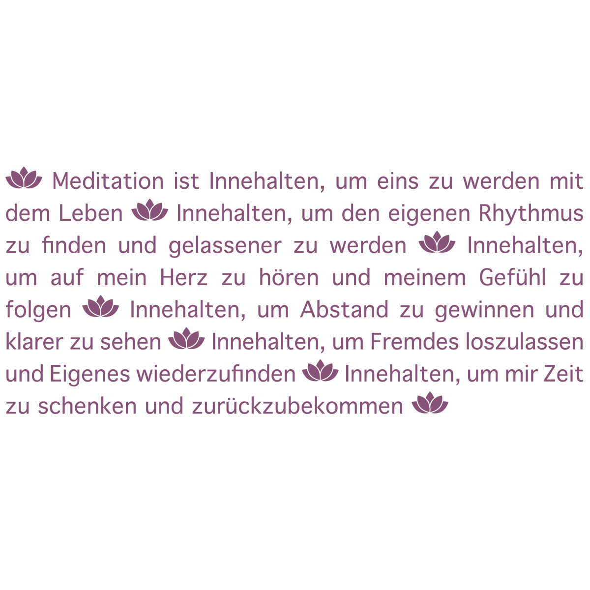 Der Text zur Wortlichtkerze zum Thema "Meditation"