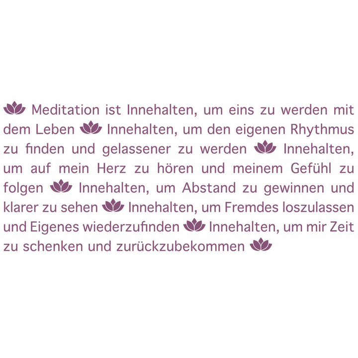 Der Text zur Wortlichtkerze zum Thema "Meditation"