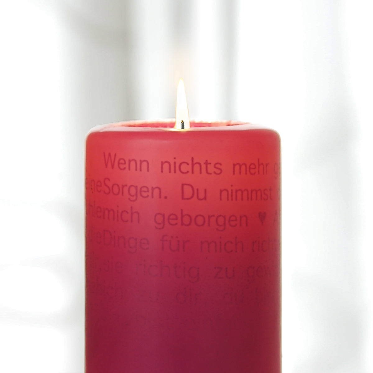 Leuchtende Wortlicht Kerze "Liebes-Erklärung an Mutter" zum Muttertag