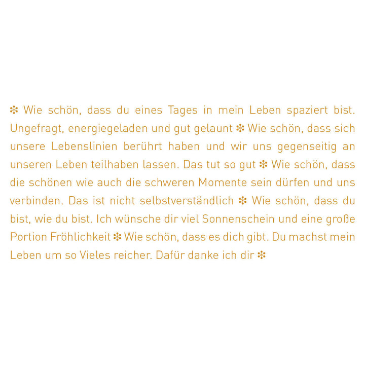 Der Text der Wortlicht Kerze - Wie schön, dass es dich gibt
