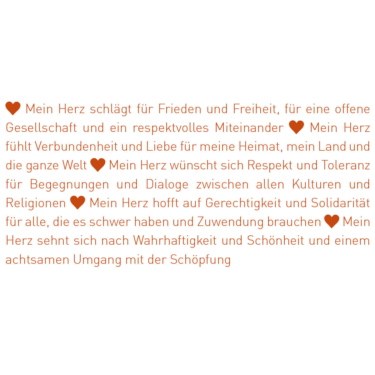 Der philosophische Text zur Wortlicht Kerze "Wünsche fürs Leben"