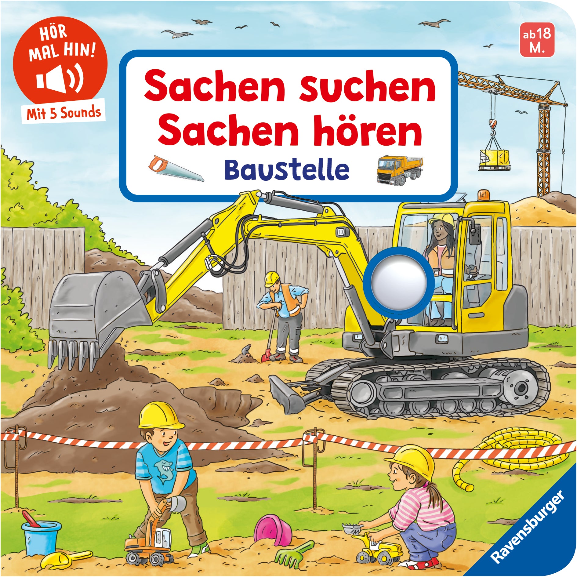 illustriert von Niklas Böwer, von Frauke Nahrgang: Sachen suchen, Sachen hören: Baustelle -   Pappbücher