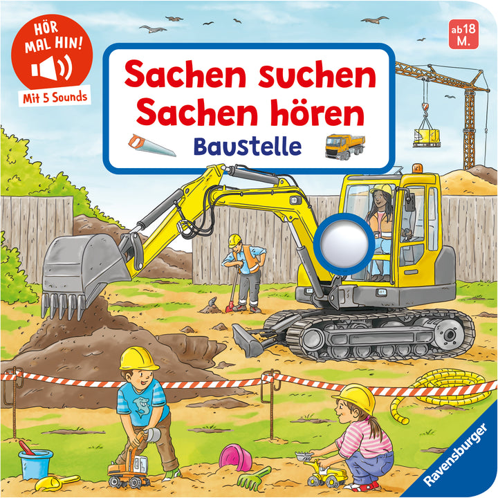 illustriert von Niklas Böwer, von Frauke Nahrgang: Sachen suchen, Sachen hören: Baustelle -   Pappbücher