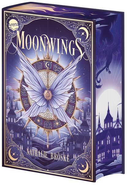 von Nathalie Bröske, Covergestaltung von Ali Al Amine, illustriert von Little Alfard: Moonwings (1) -   Jugendbücher ab 16 Jahren