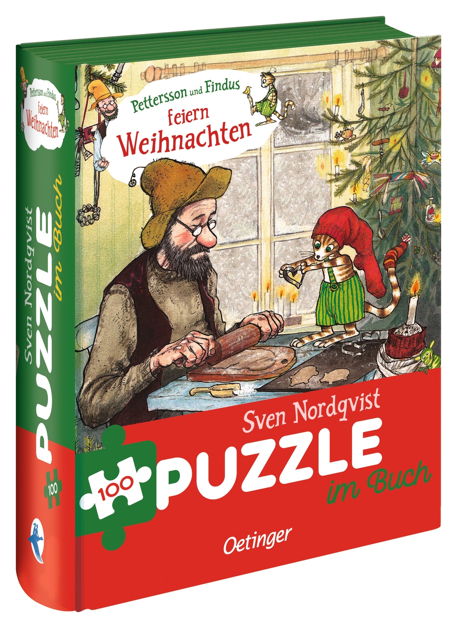 Pettersson und Findus feiern Weihnachten. Puzzle im Buch. 100 Teile -