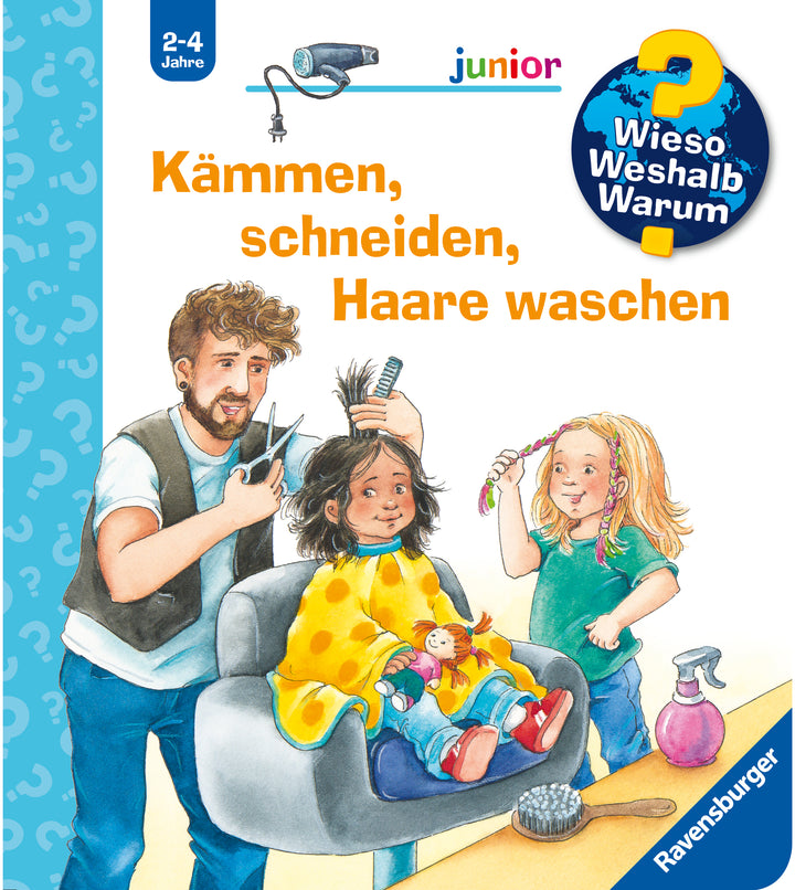 illustriert von Susanne Szesny, von Andrea Erne: Wieso? Weshalb? Warum? junior, Band 79 - Kämmen, schneiden, Haare waschen -   Pappbücher