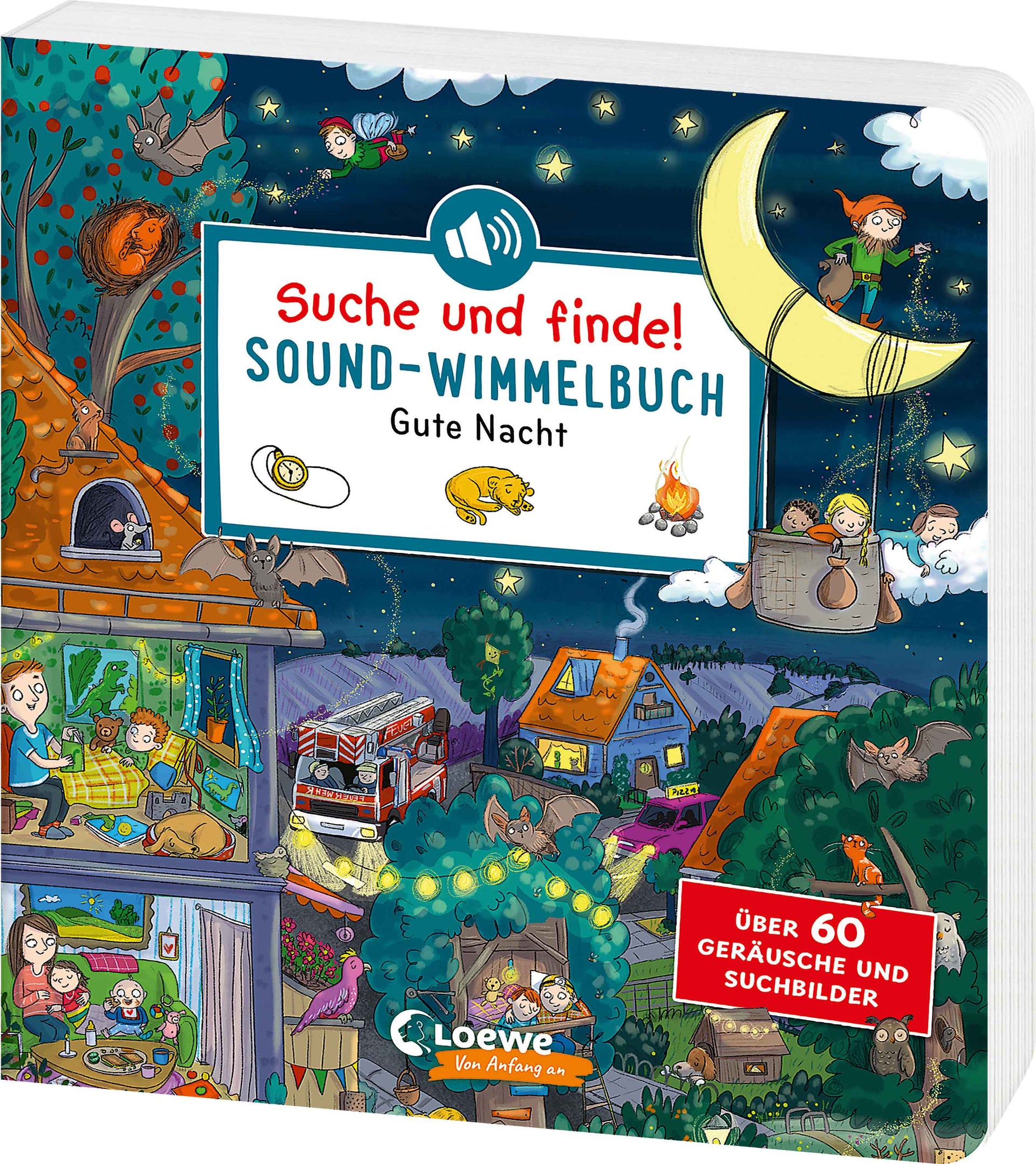 illustriert von Tessa Rath: Suche und finde! Sound-Wimmelbuch - Gute Nacht