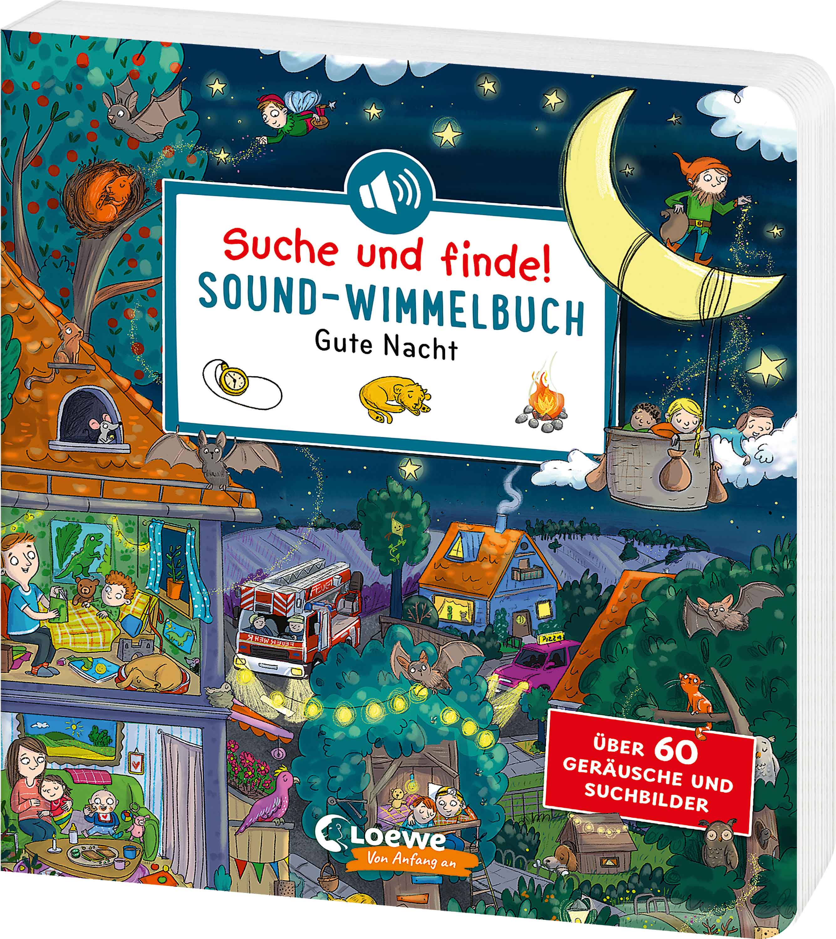 illustriert von Tessa Rath: Suche und finde! Sound-Wimmelbuch - Gute Nacht