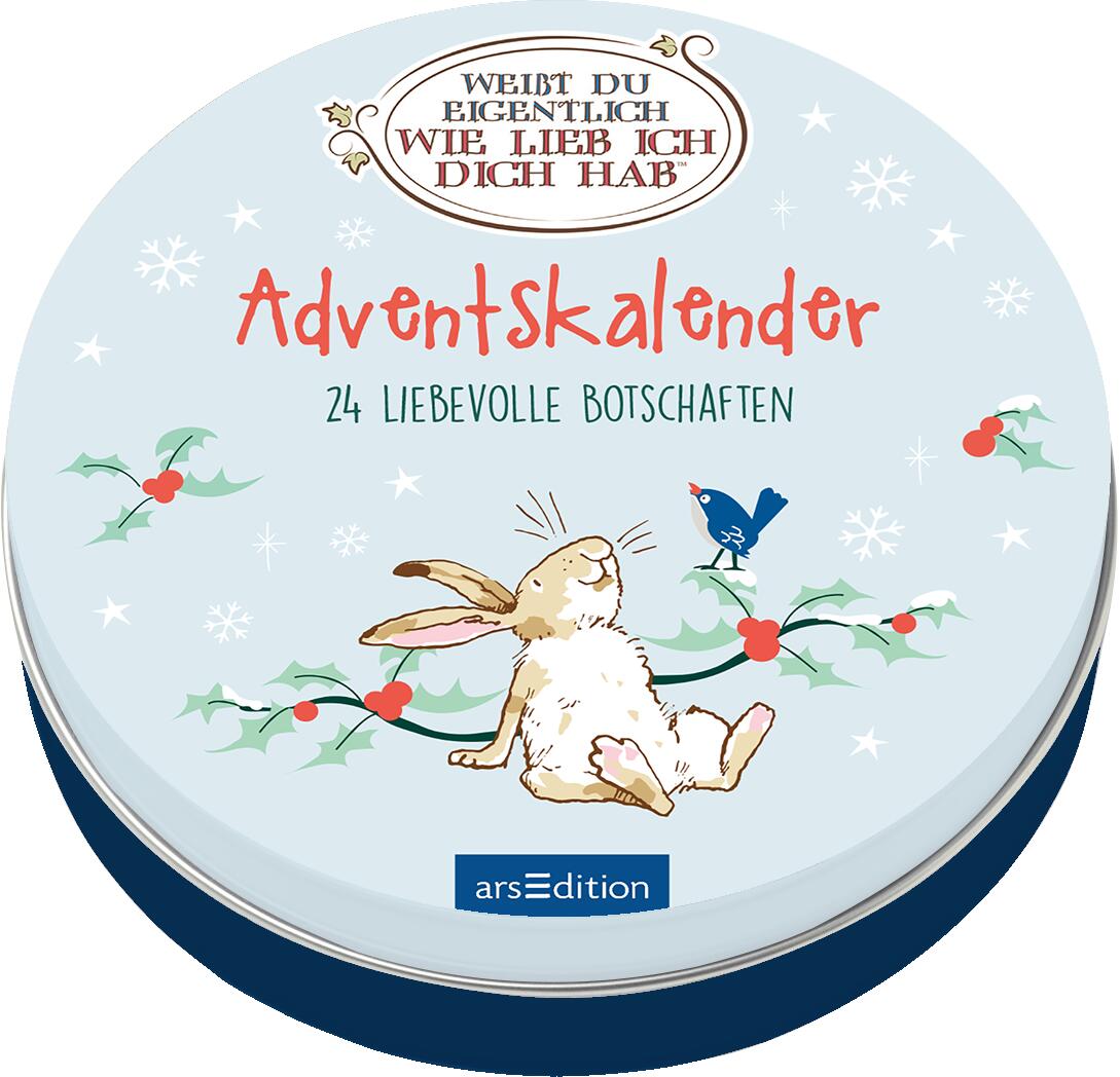 illustriert von Anita Jeram, Sam McBratney: Adventskalender in der Dose. Weißt du eigentlich, wie lieb ich dich hab? -