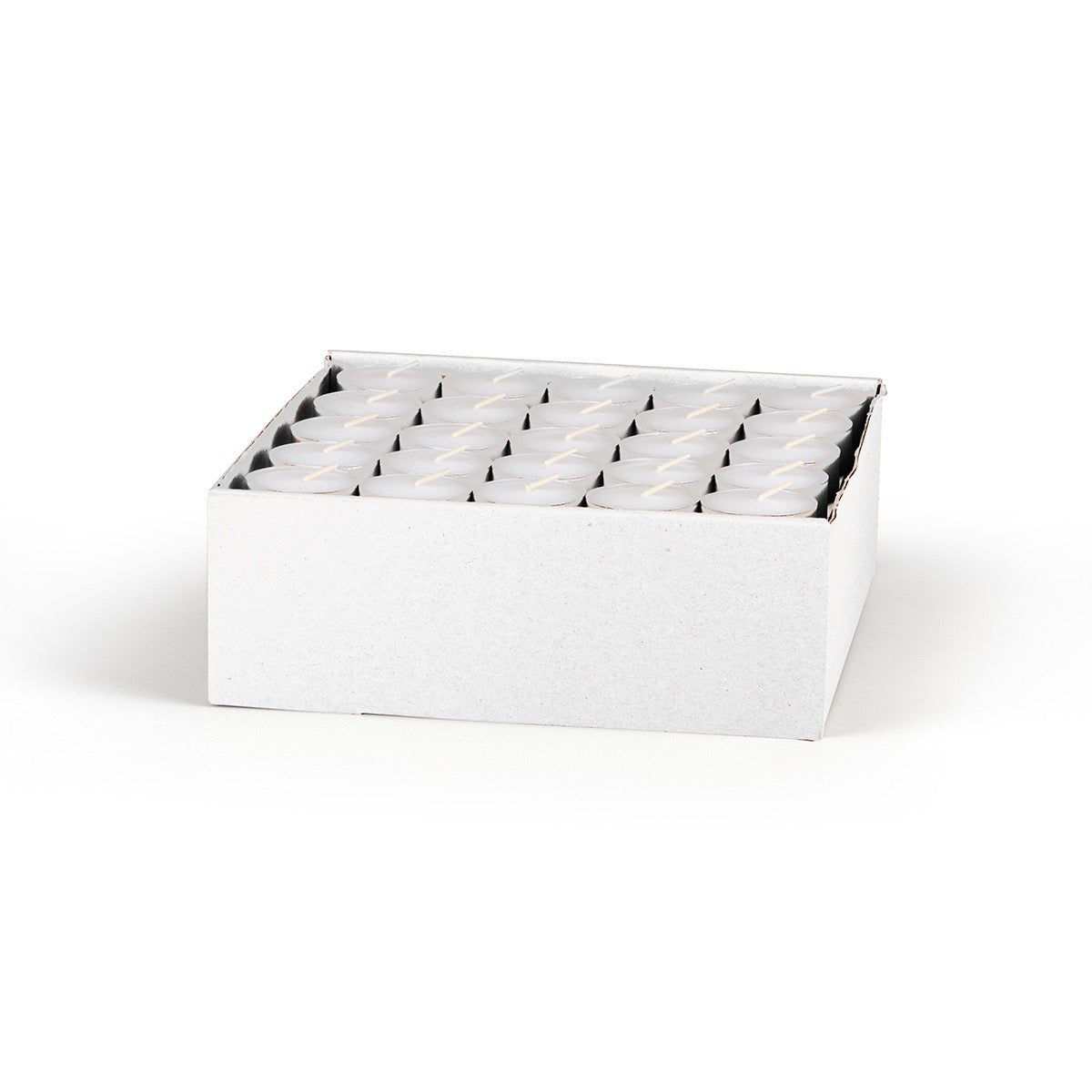 Teelicht 4 h - weiss - ohne Hülle - Tray à 100 Stk