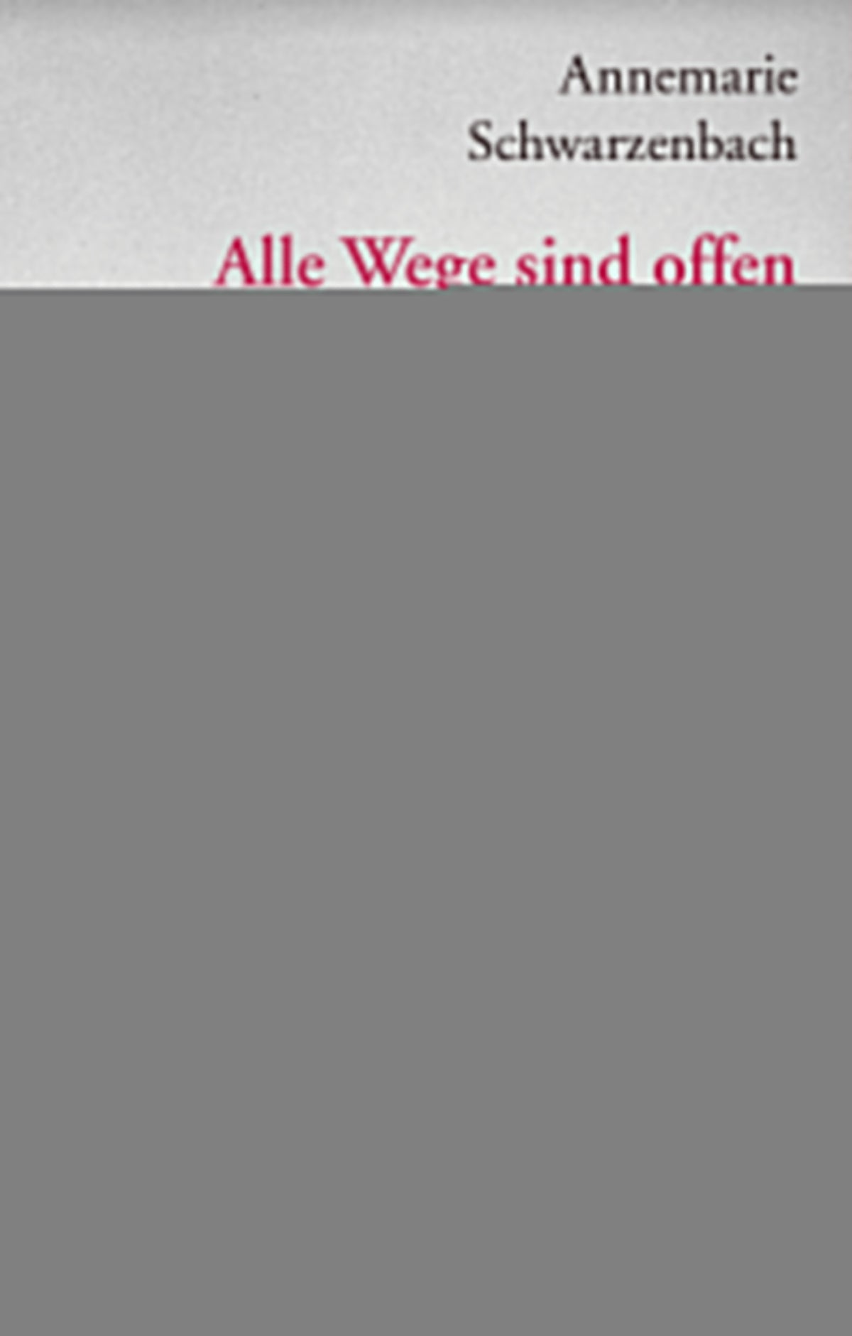 Schwarzenbach, Annemarie ; Perret, Roger: Alle Wege sind offen                     -  Reiseberichte 
