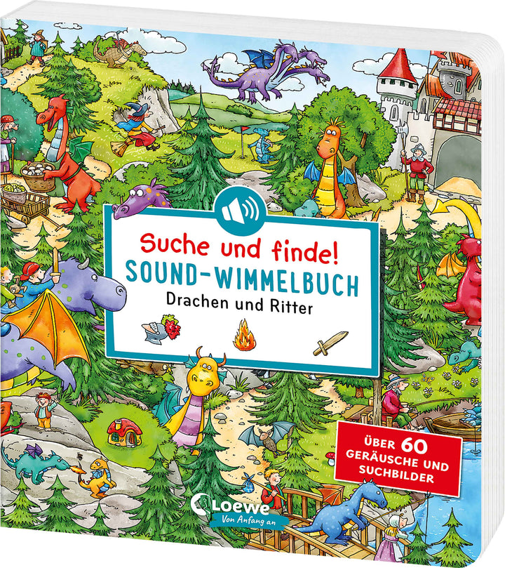 illustriert von Joachim Krause: Suche und finde! Sound-Wimmelbuch - Drachen und Ritter