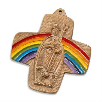 Kreuz Erste Kommunion "Regenbogen, guter Hirte"