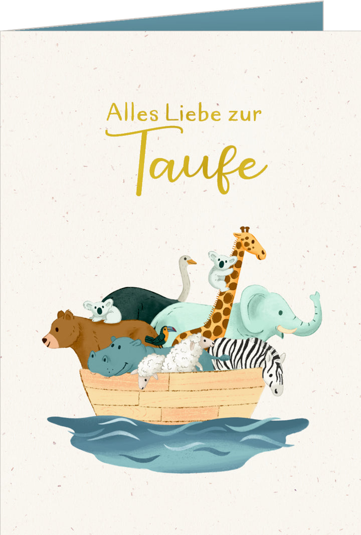 illustriert von Meike Teichmann: Pop-up-Grußkarte – Alles Liebe zur Taufe