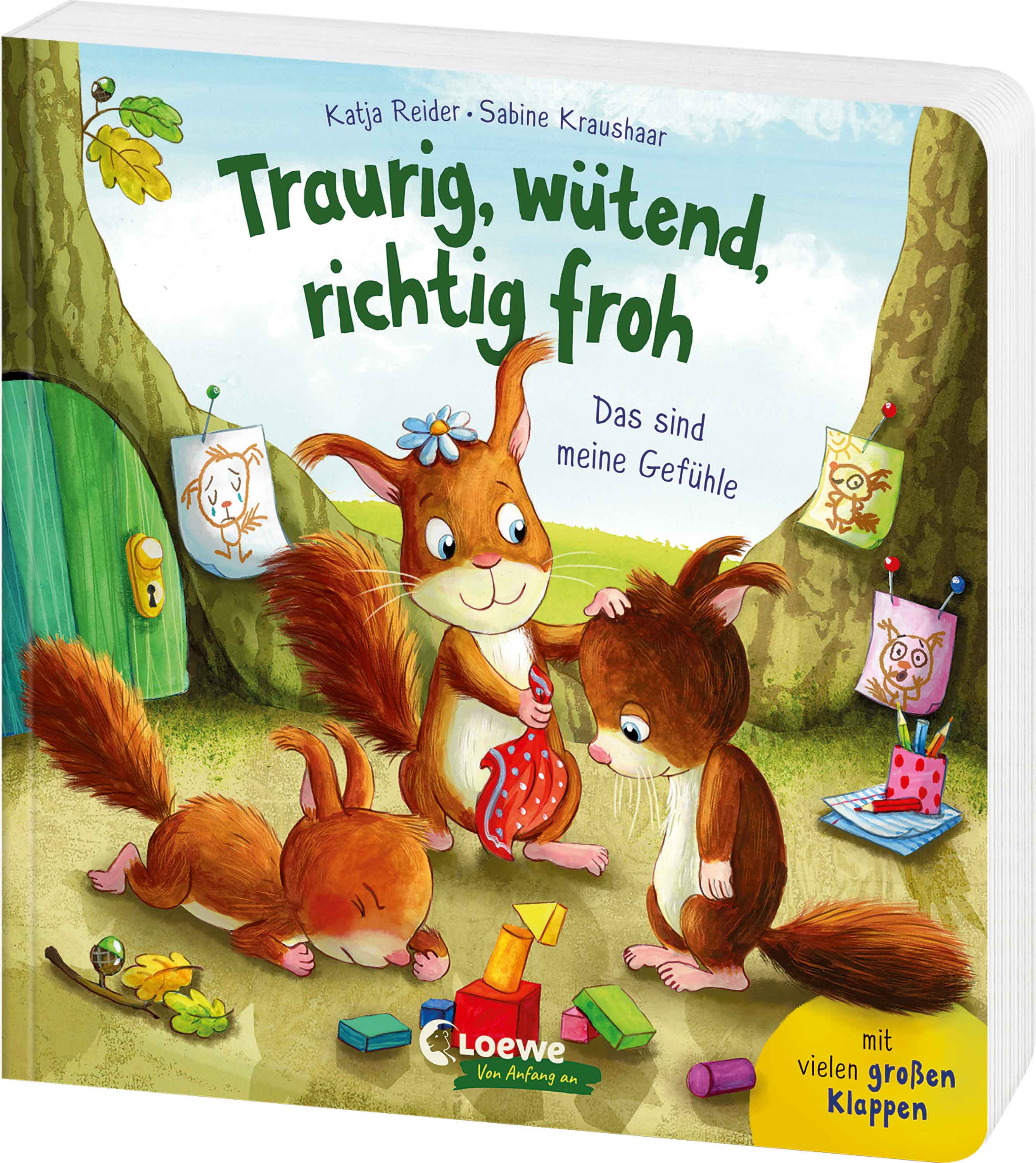 von Katja Reider, illustriert von Sabine Kraushaar: Traurig, wütend, richtig froh - das sind meine Gefühle -   Pappbücher