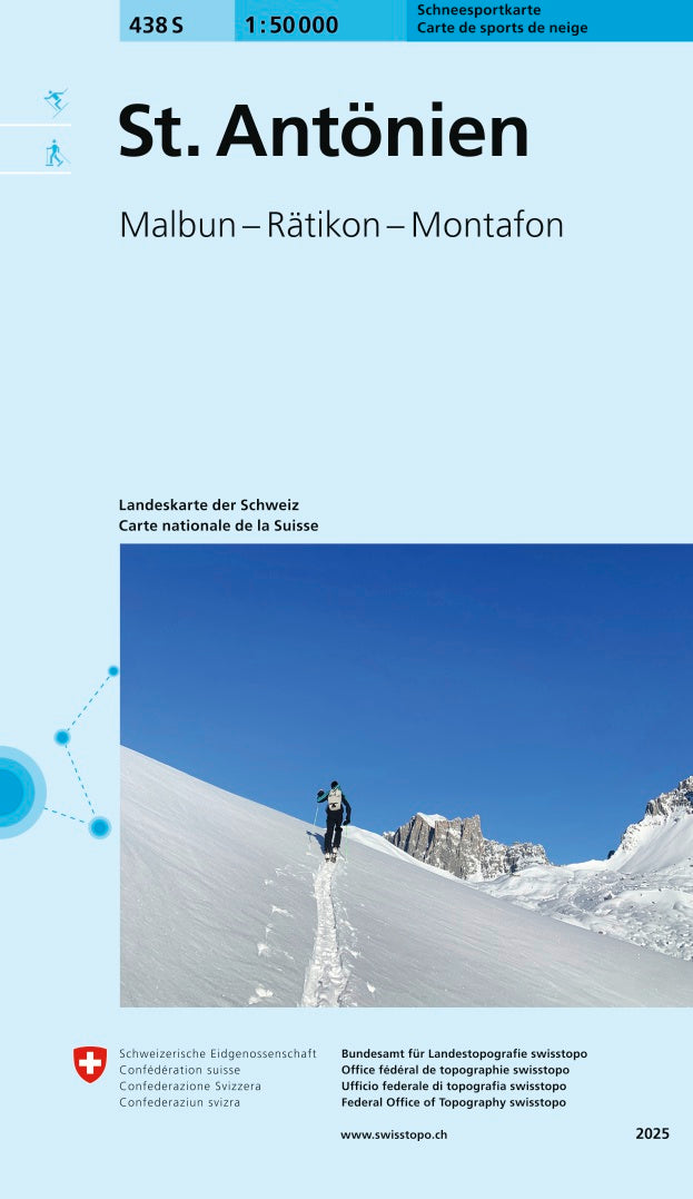 438S St. Antönien Schneesportkarte. 1:50'000