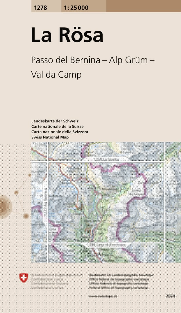 La Rösa. 1:25'000 -Wanderkarten   