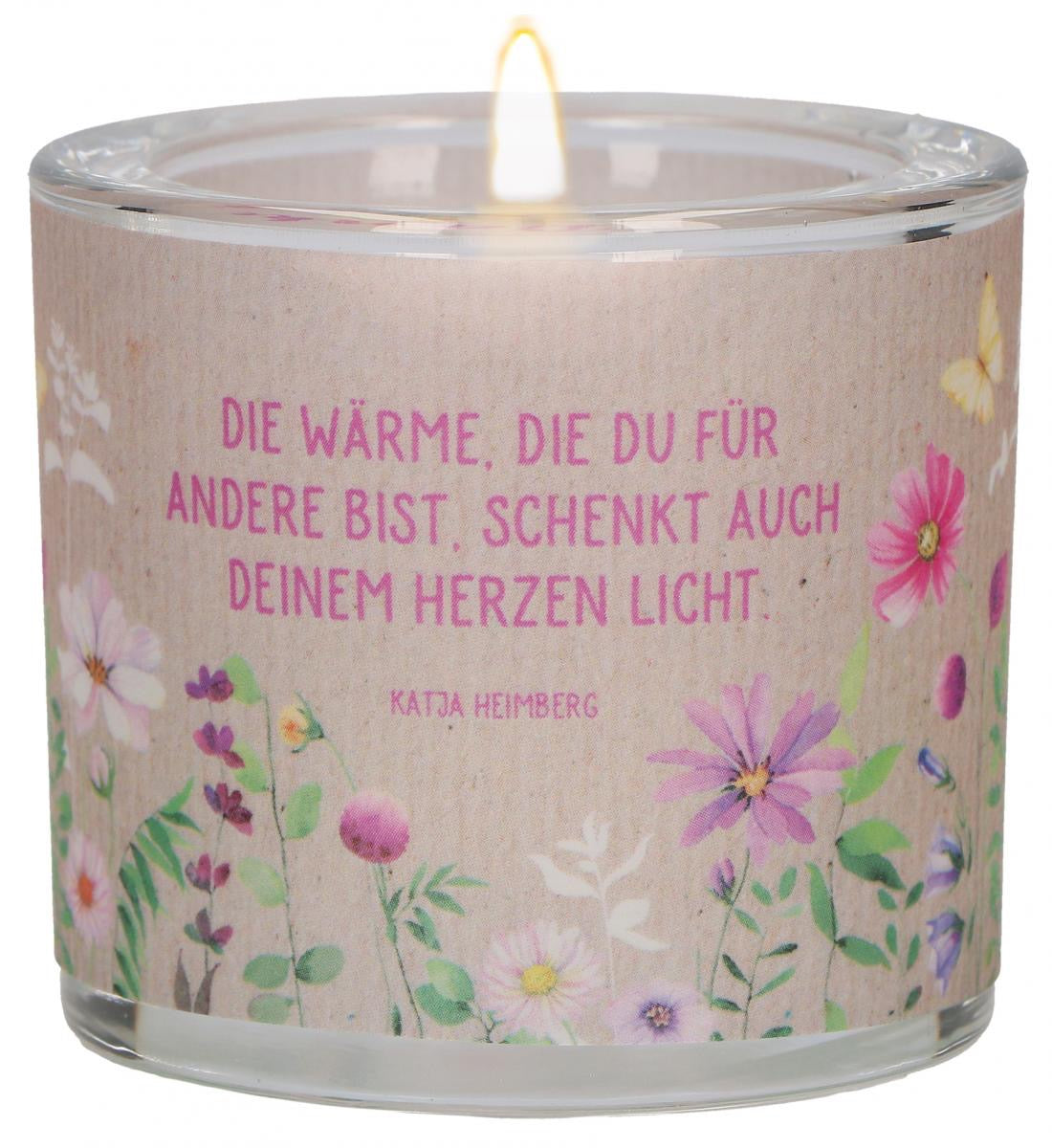 Windlicht aus Glas "Danke"