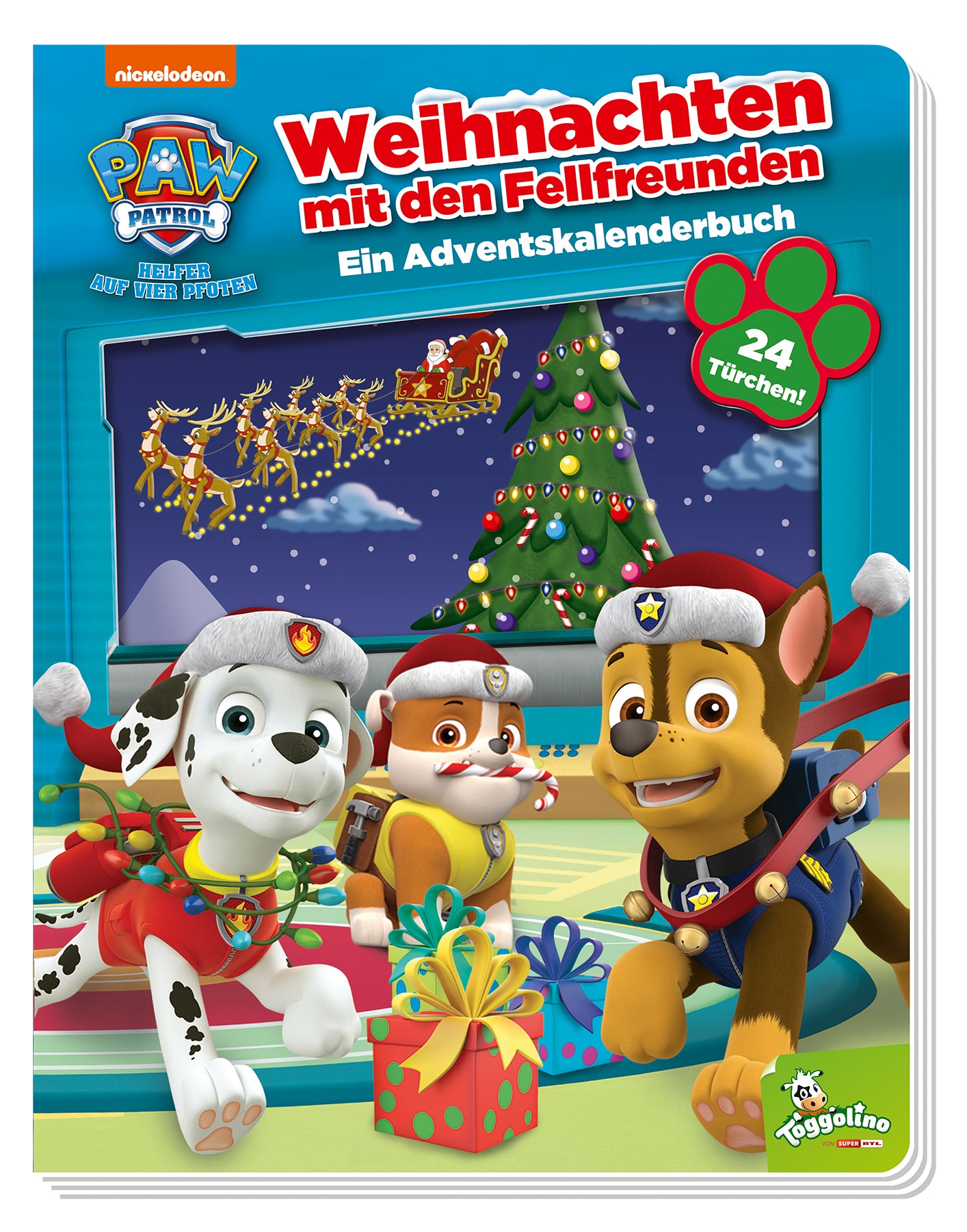 illustriert von Jason Fruchter, übersetzt von Claudia Weber: PAW Patrol: Weihnachten mit den Fellfreunden - Ein Adventskalenderbuch -