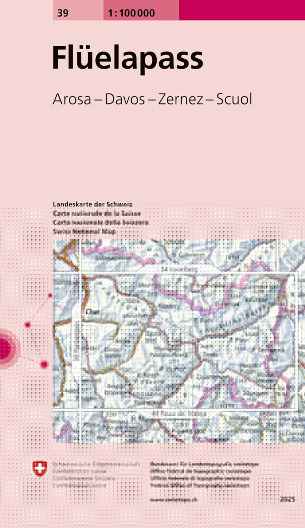 Flüelapass. 1:100'000 -Wanderkarten   