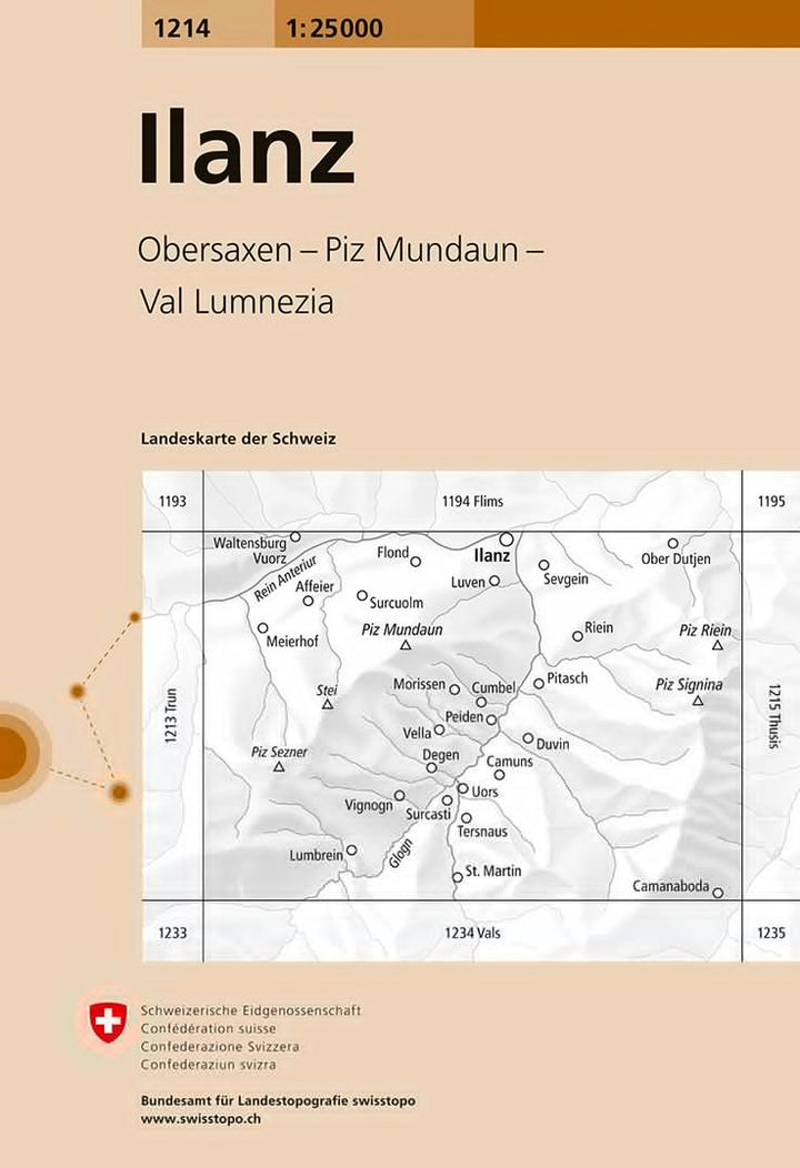 Elm. 1:25'000 -Wanderkarten   