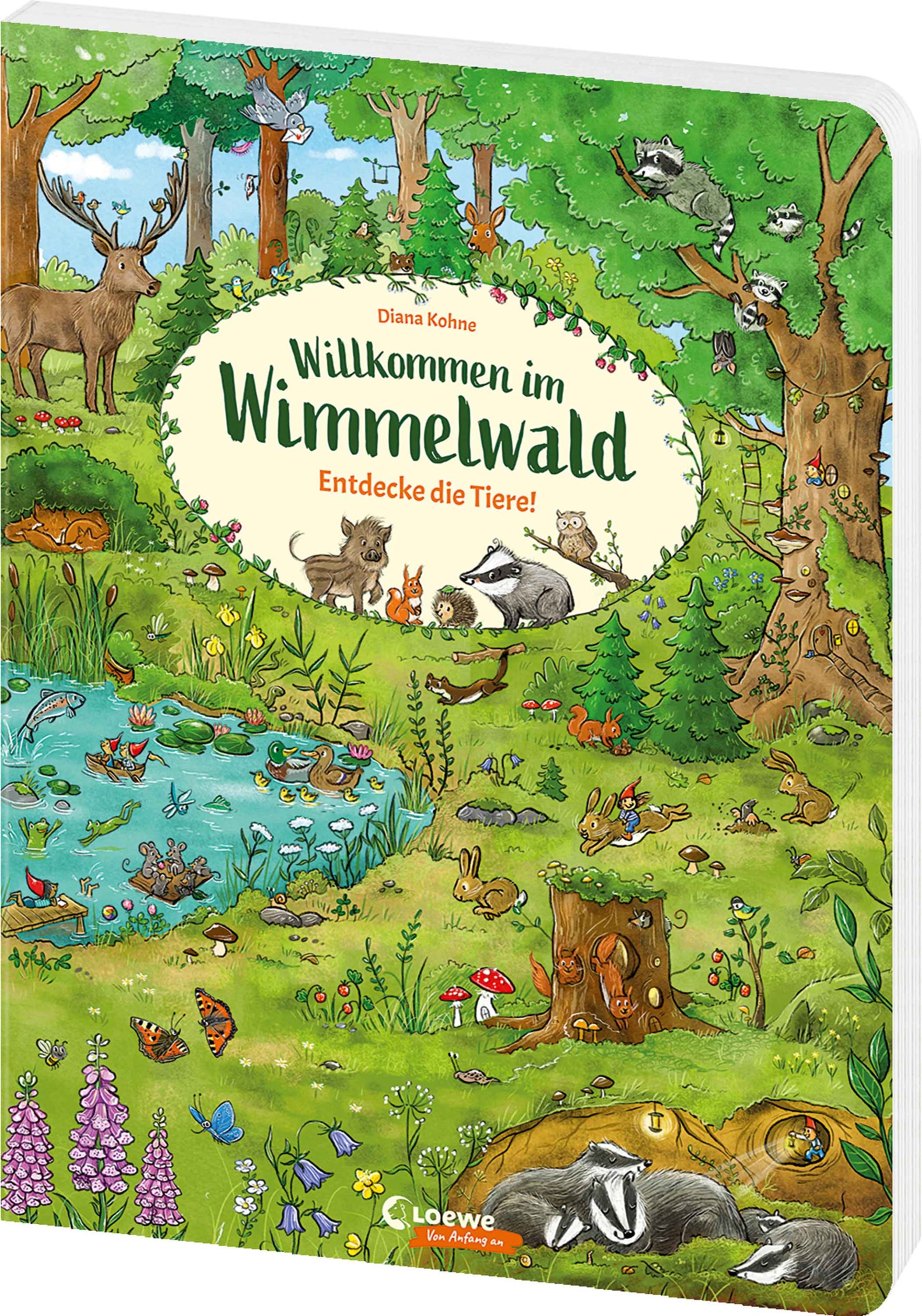 illustriert von Diana Kohne: Willkommen im Wimmelwald - Entdecke die Tiere!