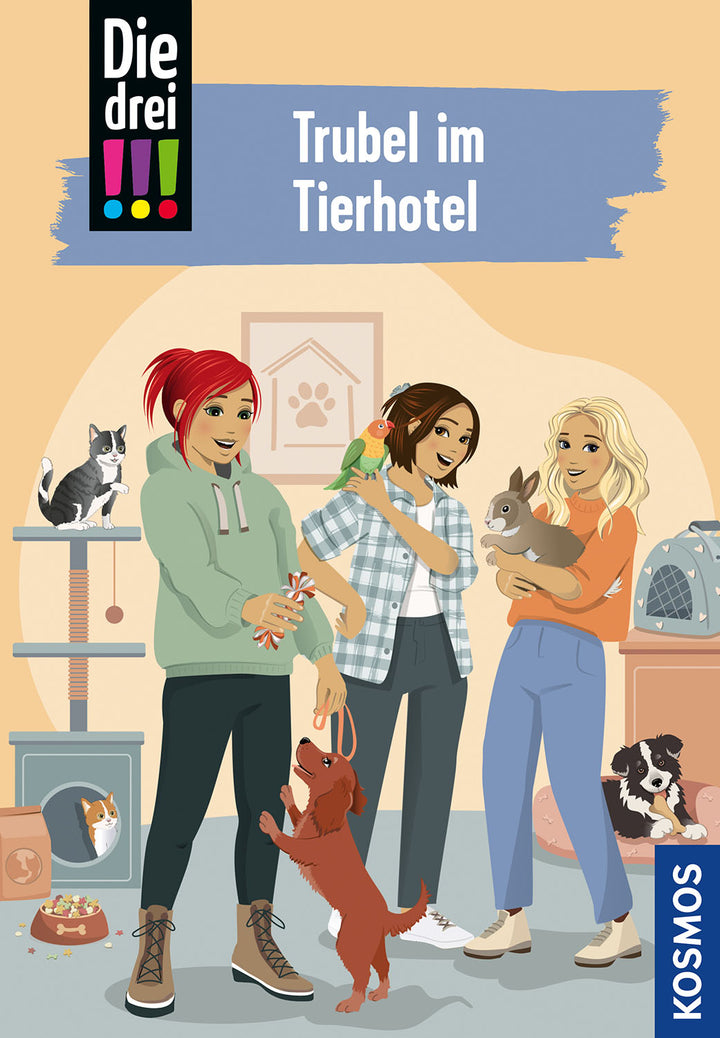 von Miriam Mann, illustriert von Ina Biber: Die drei !!!, 119, Trubel im Tierhotel