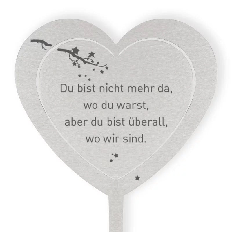 Grabstecker "Du bist nicht mehr da, wo du warst..."