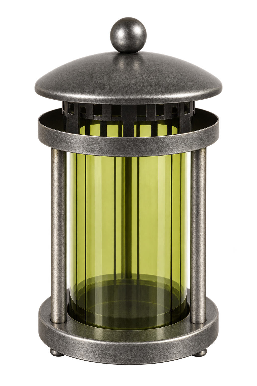 Grablampe rund alufarbig - Höhe 21 cm