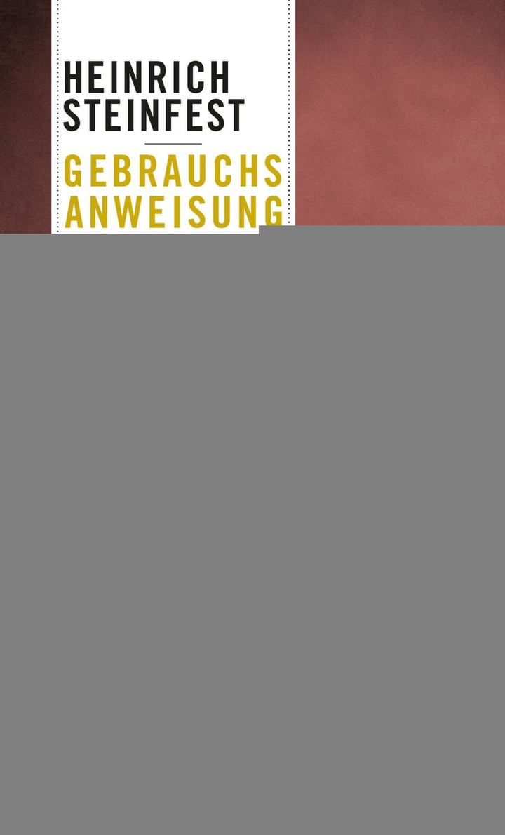 Steinfest, Heinrich: Gebrauchsanweisung fürs Scheitern  -  Psychologie & Ratgeber 