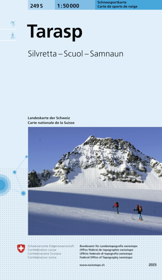 249S Tarasp Schneesportkarte. 1:50'000 -Wanderkarten   