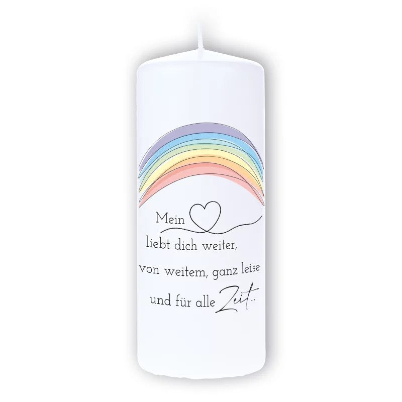 Trauerkerze "Mein Herz liebt dich weiter"