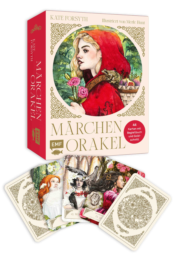 von Dr. Kate Forsyth, illustriert von Merle Hunt: Orakel-Kartenset: Märchenorakel | Inspirierende Lehren und Weisheiten aus Rotkäppchen, Rapunzel, Rumpelstilzchen und Co.
