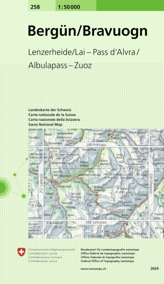 Bergün/Bravuogn. 1:50'000 -Wanderkarten   