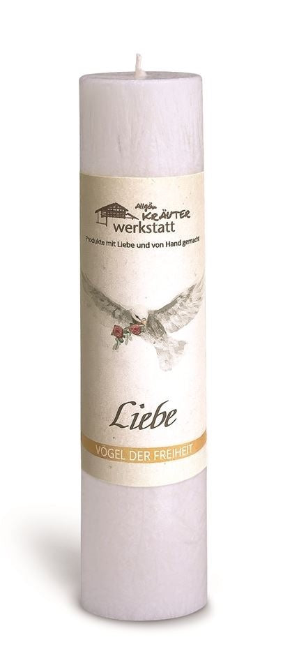 Allgäuer Heilkräuter-Kerze "Liebe" -  Vögel der Freiheit