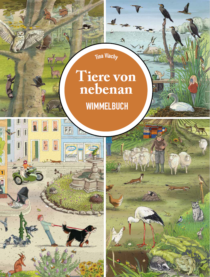 illustriert von Tina Vlachy: Tiere von nebenan